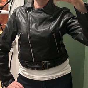 Ambiance Black Vegan Pleather Outerwear